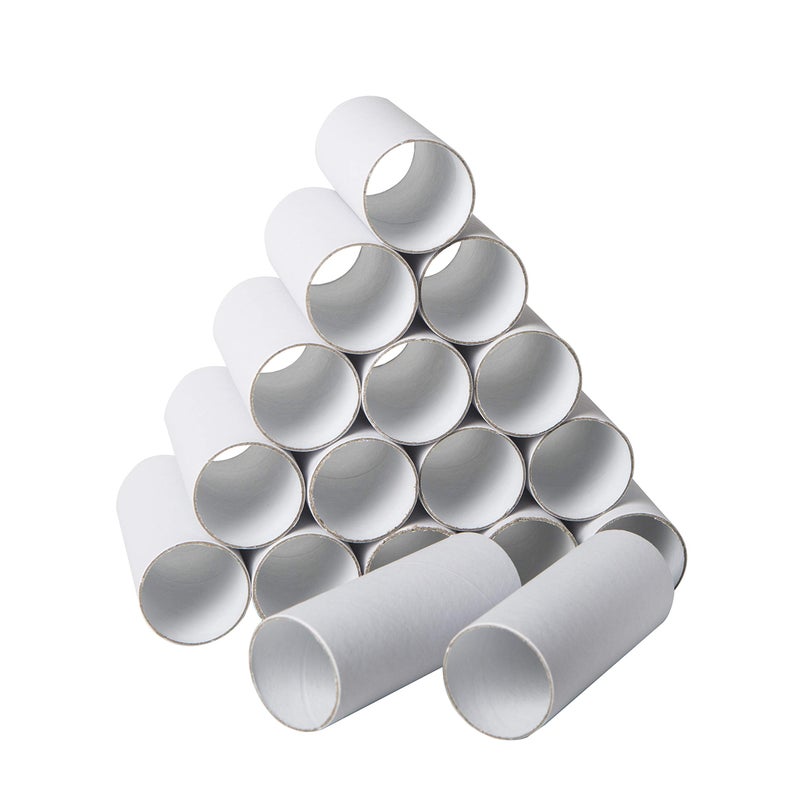 Bargain Paradise 30 Pack Craft Rolls - Thick Cardboard Tubes for Crafts - Round Cardboard Tubes - Craft Tubes - Craft Round Tubes - Paper Tube for Arts & Crafts - 1.57 x 3.9 Inches - White - Image 1